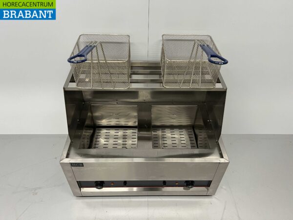 RVS Dubbele Friteuse Frituur 2 x 13 liter 230V Horeca - Afbeelding 4