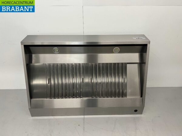 RVS Afzuigkap Dampkap Premium-line Motor 1500 kuub Schuin model 150 cm 230V Horeca