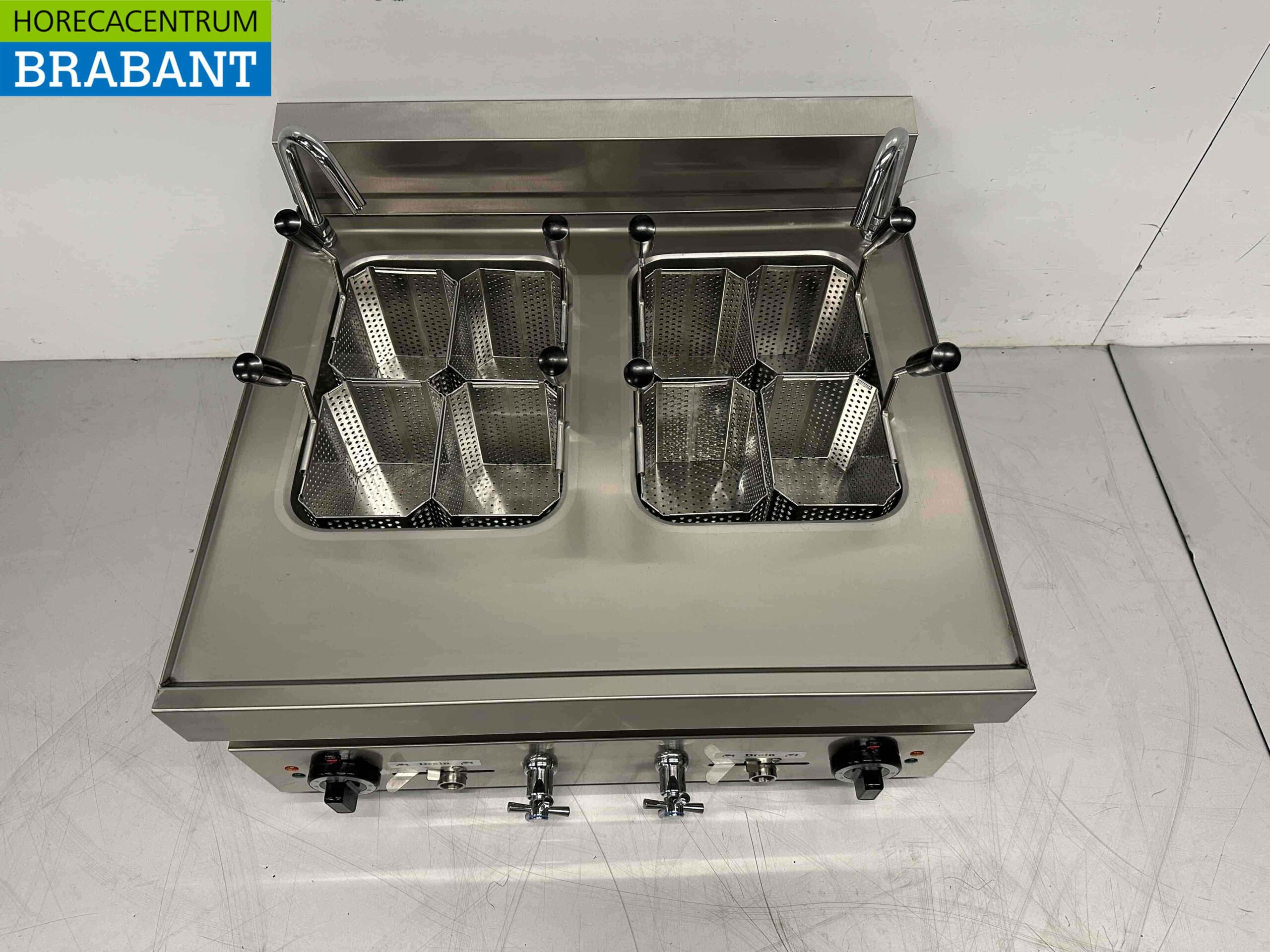 RVS Pastakoker 8 mandjes 2 x 12 liter 650 Serie 400V Horeca - Afbeelding 2