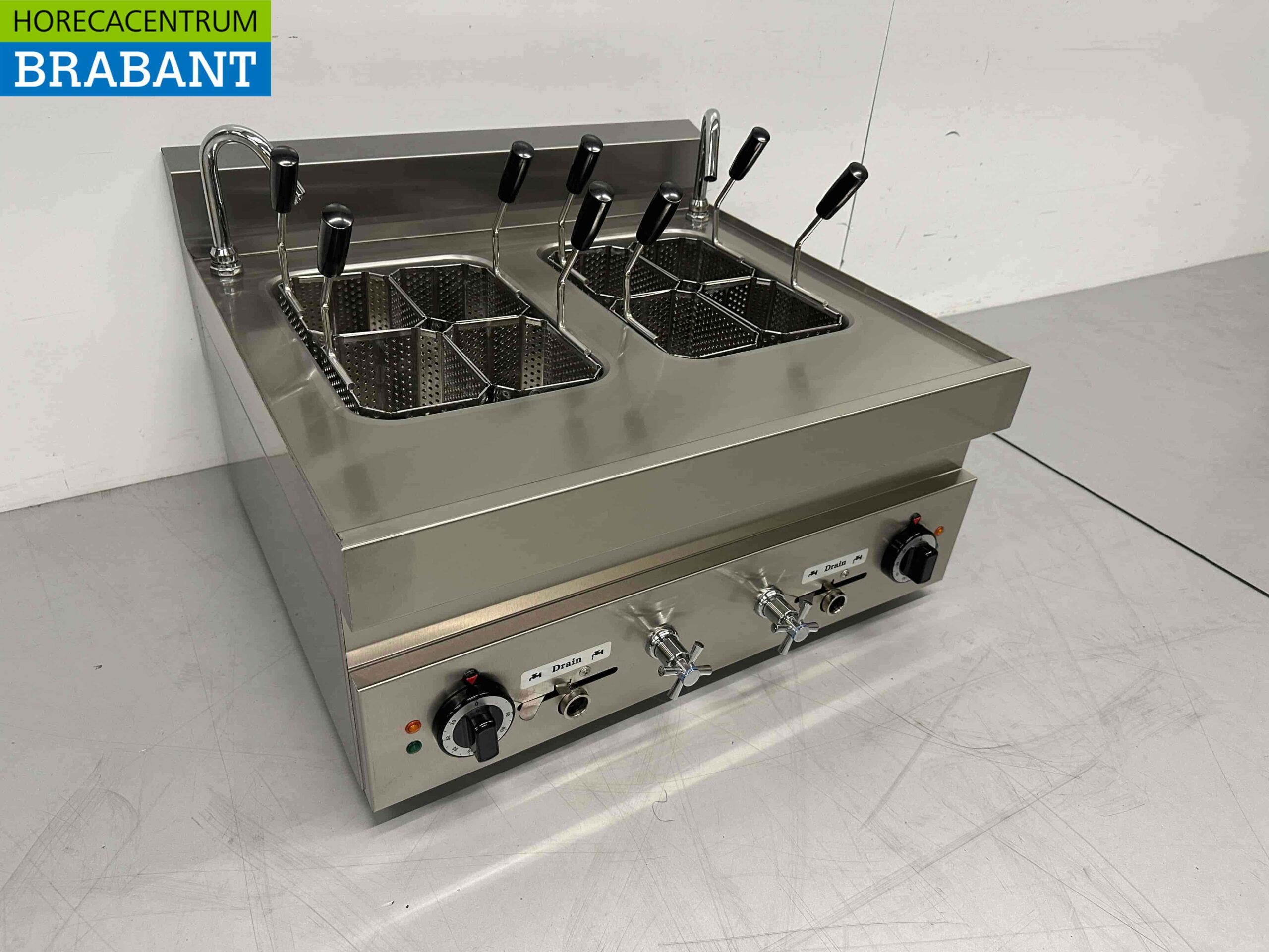 RVS Pastakoker 8 mandjes 2 x 12 liter 650 Serie 400V Horeca - Afbeelding 3