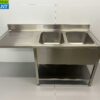 RVS Spoeltafel dubbele spoelbakken Premium-line 160 cm Horeca
