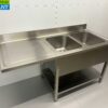RVS Spoeltafel dubbele spoelbakken Premium-line 160 cm Horeca - Afbeelding 3