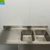 RVS Spoeltafel dubbele spoelbakken Premium-line 160 cm Horeca - Afbeelding 4