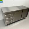 RVS Werkkast Kast Werktafel Premium-line 2 schuifdeuren en 3 laden 160 cm Horeca - Afbeelding 2