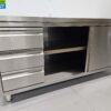 RVS Werkkast Kast Werktafel Premium-line 2 schuifdeuren en 3 laden 180 cm Horeca - Afbeelding 4
