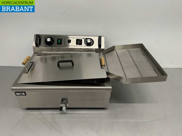 RVS Visfriteuse Oliebolfriteuse Friteuse Frituur 20 liter 400V Horeca