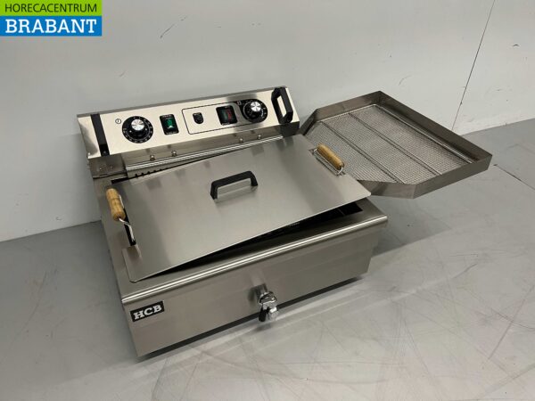 RVS Visfriteuse Oliebolfriteuse Friteuse Frituur 20 liter 400V Horeca - Afbeelding 2