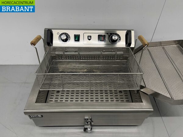 RVS Visfriteuse Oliebolfriteuse Friteuse Frituur 20 liter 400V Horeca - Afbeelding 5