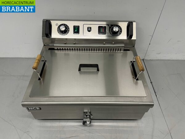RVS Visfriteuse Oliebolfriteuse Friteuse Frituur 20 liter 400V Horeca - Afbeelding 8