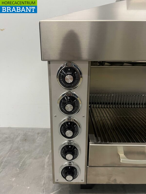 RVS Naomi Pitagrill Salamander grill 129 cm 400V Horeca - Afbeelding 4