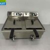 RVS Dubbele Friteuse Frituur 2 x 16 liter 2 x 230V Horeca
