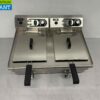 RVS Dubbele Friteuse Frituur 2 x 16 liter 2 x 230V Horeca - Afbeelding 2