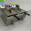 RVS Dubbele Friteuse Frituur 2 x 16 liter 2 x 230V Horeca - Afbeelding 3