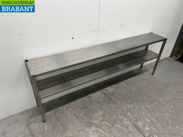 RVS Dubbele Etagère Brug 200 x 30 x 70 cm Horeca - Afbeelding 2