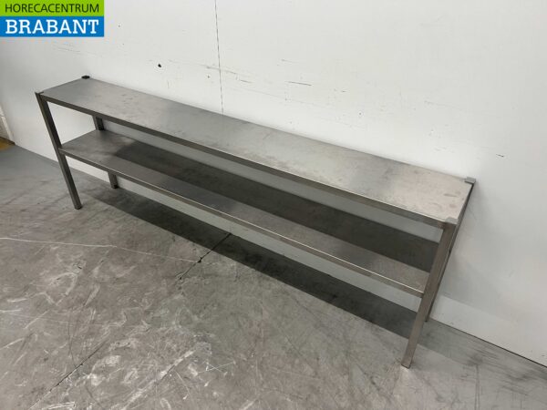 RVS Dubbele Etagère Brug 200 x 30 x 70 cm Horeca - Afbeelding 3