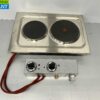 RVS Mareno 2 pits Drop-in elektrisch fornuis kookplaat 40 cm 400V Horeca