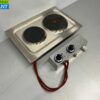 RVS Mareno 2 pits Drop-in elektrisch fornuis kookplaat 40 cm 400V Horeca - Afbeelding 2