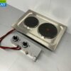 RVS Mareno 2 pits Drop-in elektrisch fornuis kookplaat 40 cm 400V Horeca - Afbeelding 3