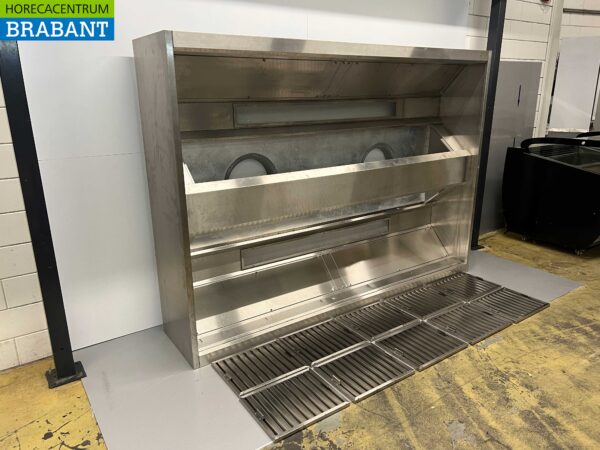 RVS Nu-air Inductie Afzuigkap Dampkap met lamellen filters 280 x 200 cm Box model Horeca - Afbeelding 2