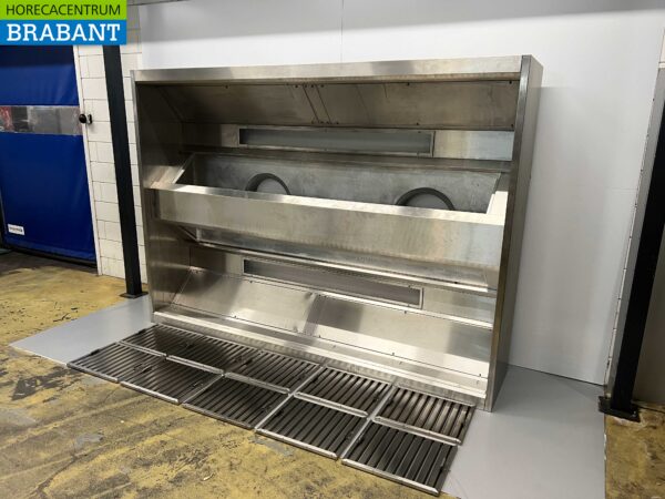 RVS Nu-air Inductie Afzuigkap Dampkap met lamellen filters 280 x 200 cm Box model Horeca - Afbeelding 3