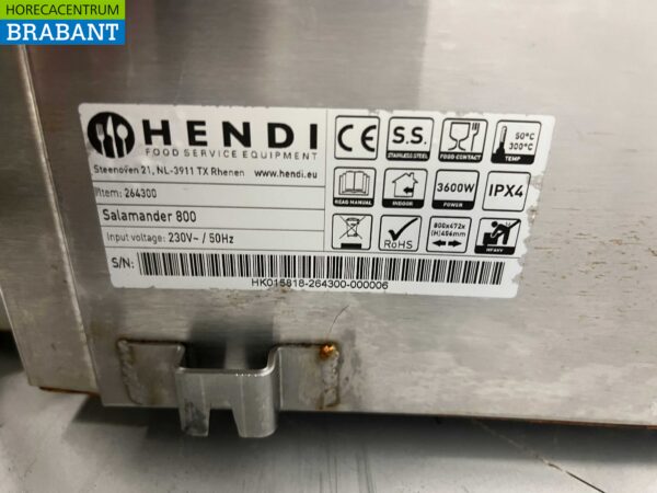 RVS Hendi Salamander Quartzgrill Toaster 80 cm 230V Horeca - Afbeelding 4