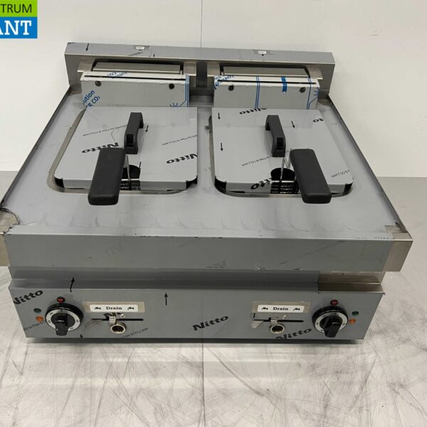 RVS Dubbele Friteuse Frituur 2 x 10 liter 400V Horeca