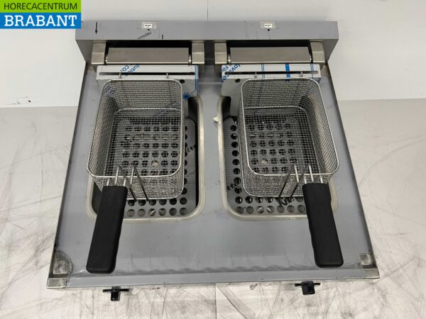 RVS Dubbele Friteuse Frituur 2 x 10 liter 400V Horeca - Afbeelding 4