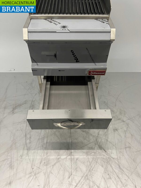 RVS Diamond Stoomgrill Grill Vapogrill 40 cm 400V Horeca - Afbeelding 4