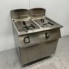RVS Giorik Dubbele Friteuse frituur 2 x 13 liter 23 kW GAS Horeca - Afbeelding 2