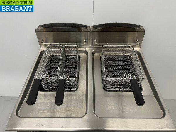 RVS Giorik Dubbele Friteuse frituur 2 x 13 liter 23 kW GAS Horeca - Afbeelding 4