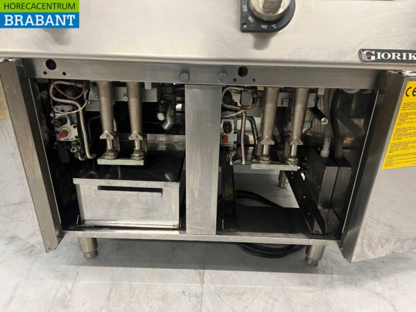 RVS Giorik Dubbele Friteuse frituur 2 x 13 liter 23 kW GAS Horeca - Afbeelding 5