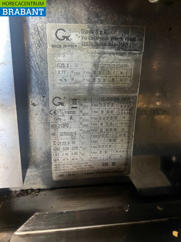 RVS Giorik Dubbele Friteuse frituur 2 x 13 liter 23 kW GAS Horeca - Afbeelding 6