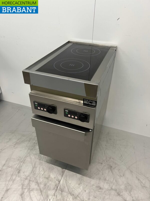 RVS Inductie fornuis kookplaat 2 pitten 7 kW 400V 40 cm - Afbeelding 3