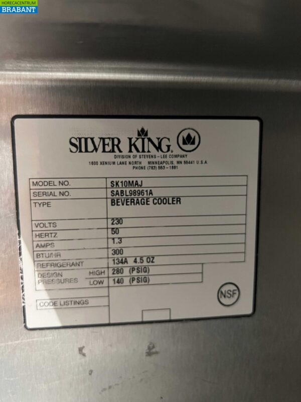 Melkdispenser Silverking Melkkoeler gekoelde melk 230V Horeca - Afbeelding 5