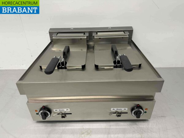 RVS Dubbele Friteuse Frituur 2 x 10 liter Premium-line 400V Horeca