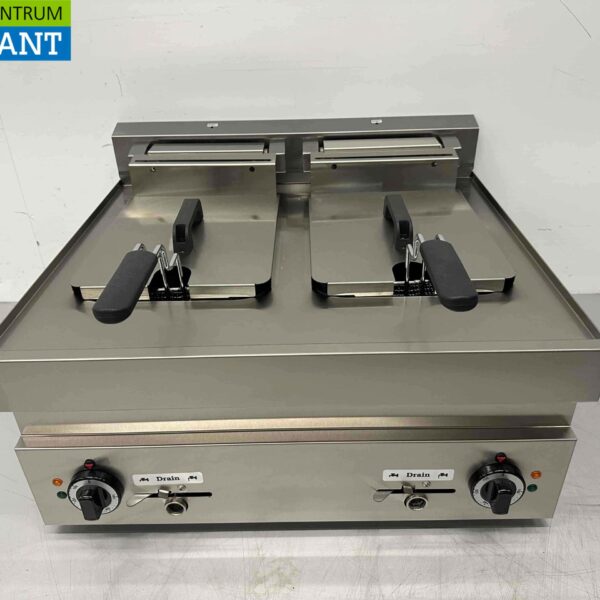 RVS Dubbele Friteuse Frituur 2 x 10 liter Premium-line 400V Horeca