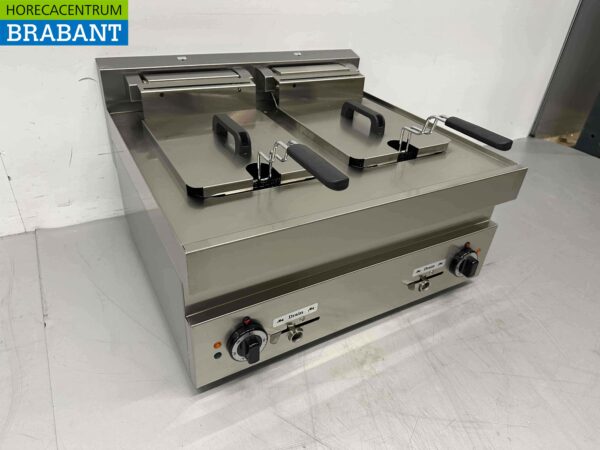 RVS Dubbele Friteuse Frituur 2 x 10 liter Premium-line 400V Horeca - Afbeelding 3