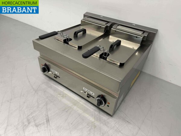 RVS Dubbele Friteuse Frituur 2 x 10 liter Premium-line 400V Horeca - Afbeelding 4