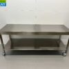RVS Verrijdbare Werktafel Tafel Op Wielen 200 x 70 x 85 cm Horeca