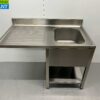 RVS Spoeltafel Spoelbak Premium-line Gelast model 120 cm Horeca
