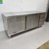 RVS Werkkast Premium-line Kast Werktafel 2 schuifdeuren en 3 laden 200 cm Horeca - Afbeelding 3