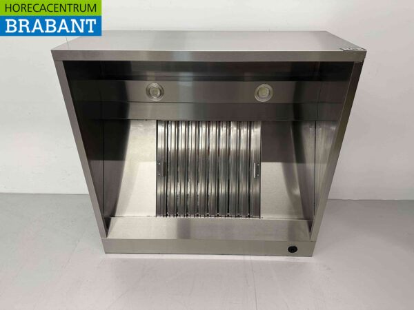 RVS Afzuigkap Dampkap met lamellen filters Premium-line 100 cm Box model Horeca