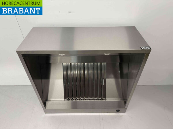 RVS Afzuigkap Dampkap met lamellen filters Premium-line 100 cm Box model Horeca - Afbeelding 2