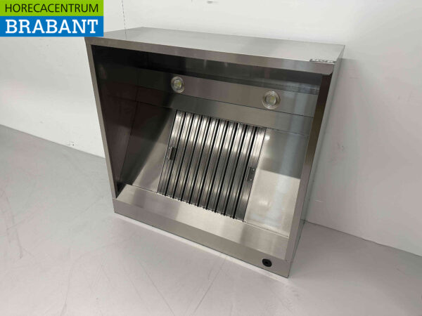 RVS Afzuigkap Dampkap met lamellen filters Premium-line 100 cm Box model Horeca - Afbeelding 3