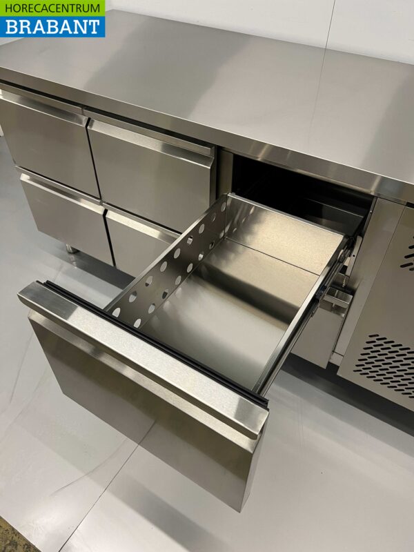 HCB RVS Koelwerkbank 6 laden 179,5 cm 230V Horeca - Afbeelding 5