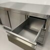 RVS Werkkast Kast Werktafel Premium-line 2 schuifdeuren en 3 laden 160 cm Horeca - Afbeelding 5