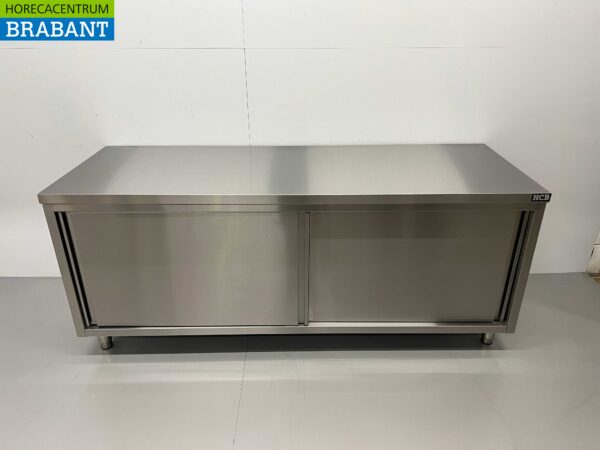 RVS Werkkast Kast 2 schuifdeuren Premium-line 200 cm Horeca
