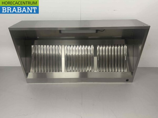RVS Afzuigkap Dampkap met lamellen filters Premium-line 180 cm Box model Horeca