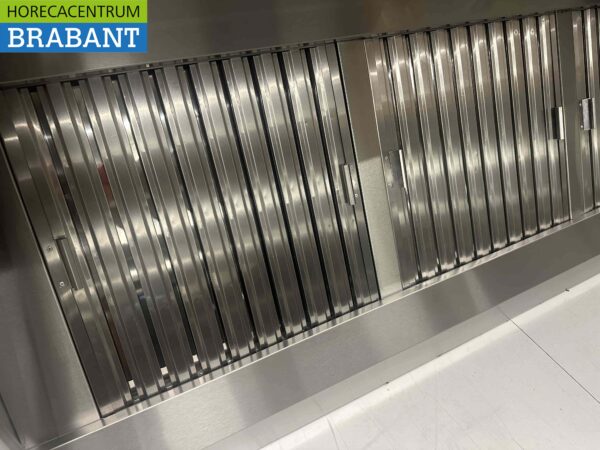 RVS Afzuigkap Dampkap met lamellen filters Premium-line 180 cm Box model Horeca - Afbeelding 4