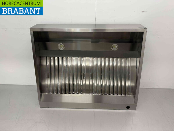 RVS Afzuigkap Dampkap met lamellen filters Premium-line 120 cm schuin model Horeca